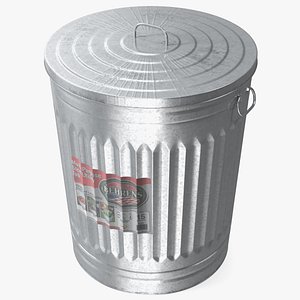 Galvanized Steel Trash Can(1)