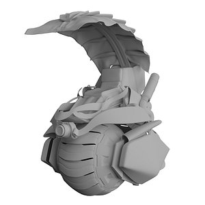 cyberpunk mortorcycle one wheel model