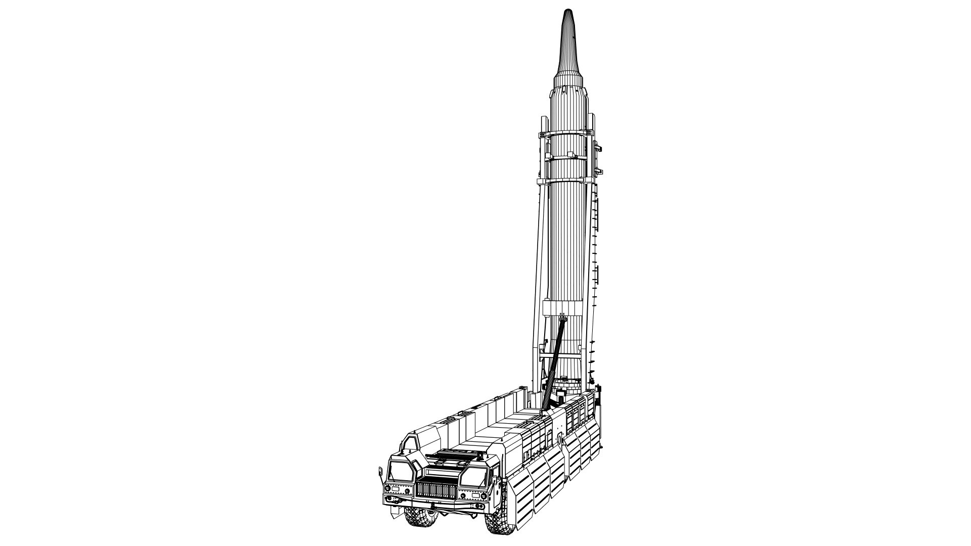 3D Hwaseong12 Missile Launch Vehicle - TurboSquid 2179029