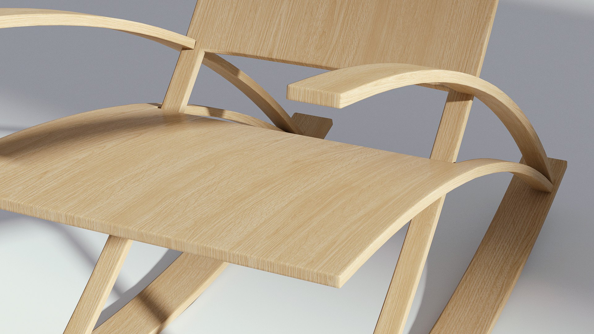 3D Rocking Wood Chair - TurboSquid 1448994