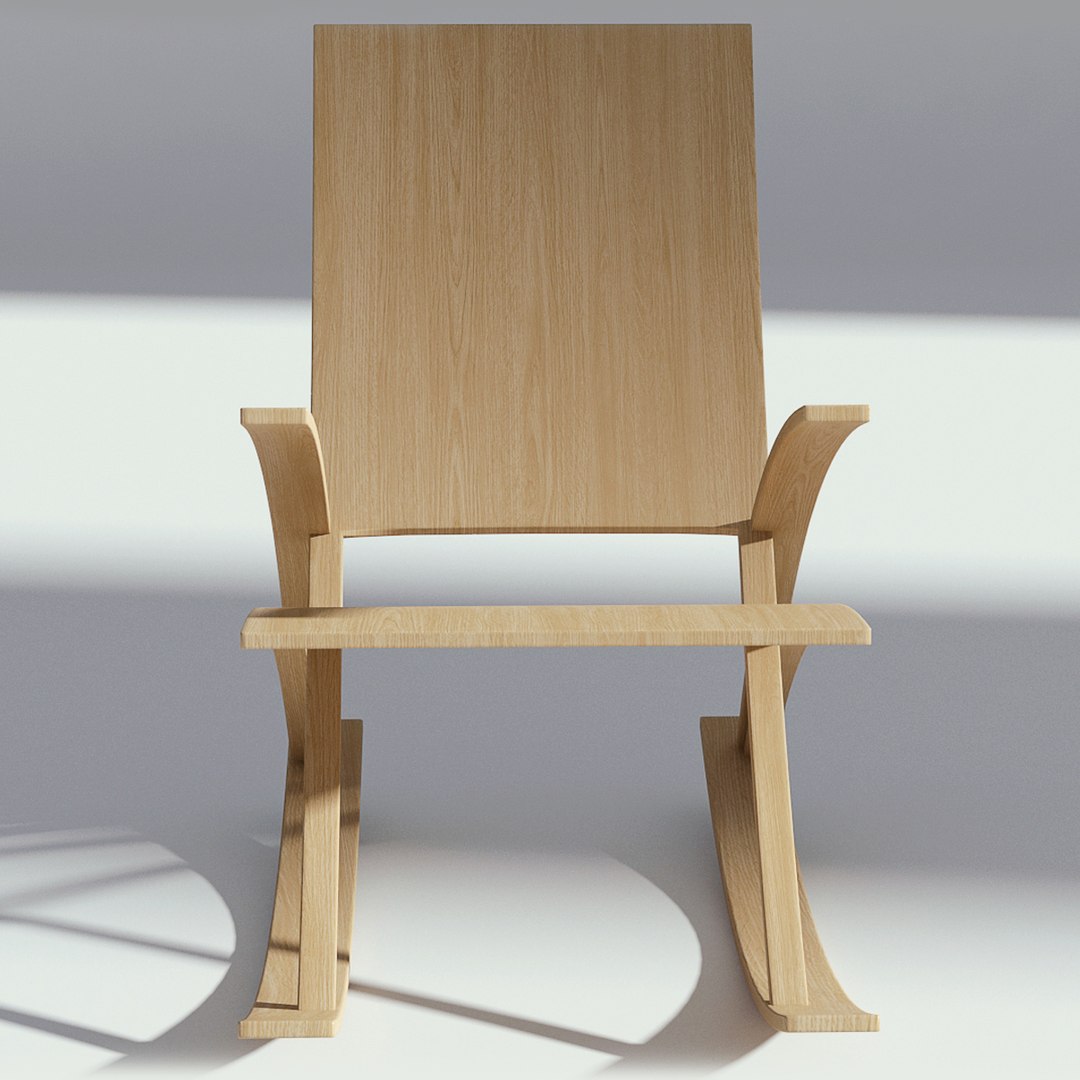 3D Rocking Wood Chair - TurboSquid 1448994