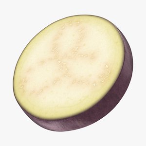 Sliced Eggplant 02 3D