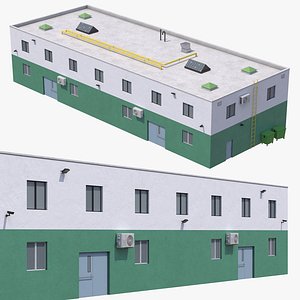 3D Industrial Building 3 model
