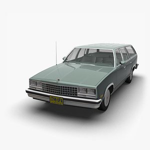 3D 1983 Chevrolet Malibu Wagon model