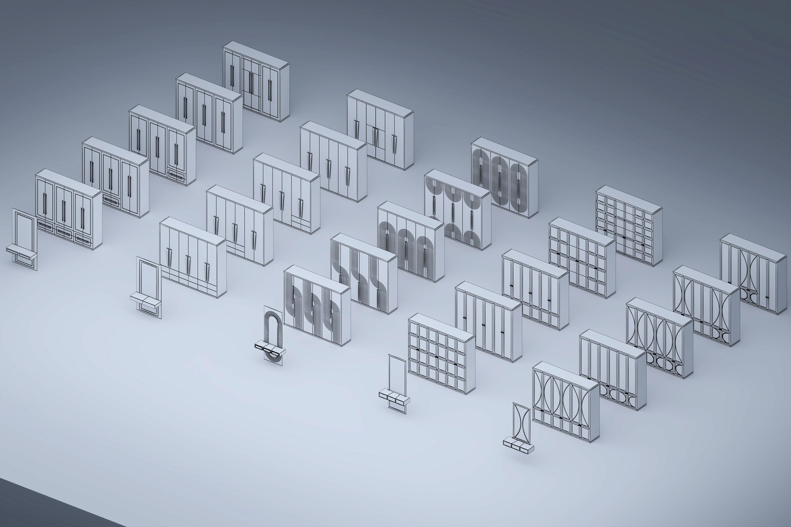 3D set of cabinets Low-poly 3D model https://p.turbosquid.com/ts-thumb/p8/hnzCrH/3v/2copy/jpg/1731965366/1920x1080/fit_q87/881c6af2c4bf529566292097059861496dce52a7/2copy.jpg
