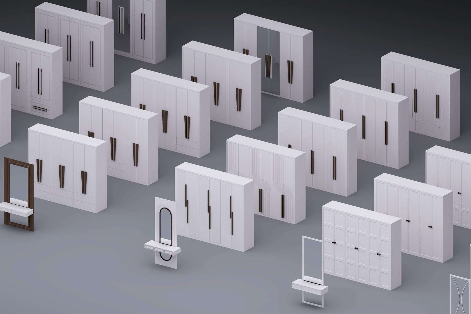 3D set of cabinets Low-poly 3D model https://p.turbosquid.com/ts-thumb/p8/hnzCrH/Lp/4copy/jpg/1731965364/1920x1080/fit_q87/3ba696c0ac7cecf636d9ad0e1b2948781c72a7cb/4copy.jpg