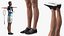 Asian Elderly Man Badminton Style T-pose