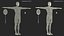 Asian Elderly Man Badminton Style T-pose