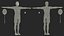 Asian Elderly Man Badminton Style T-pose