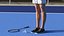 Asian Elderly Man Badminton Style T-pose