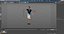 Asian Elderly Man Badminton Style T-pose