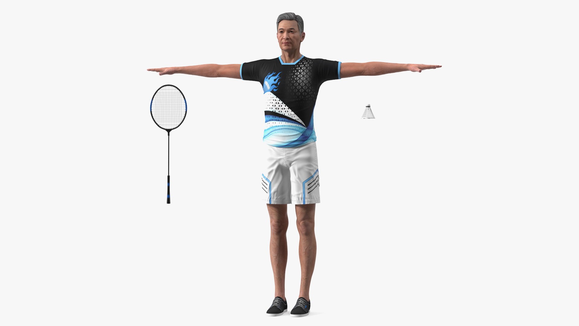 Asian Elderly Man Badminton Style T-pose model https://p.turbosquid.com/ts-thumb/p8/i3qQZT/YA/asianelderlymanbadmintonstyletposevray3dmodel001/jpg/1693977986/1920x1080/fit_q87/088633dea27a161ef55e7aa5757b4585f79bbee7/asianelderlymanbadmintonstyletposevray3dmodel001.jpg