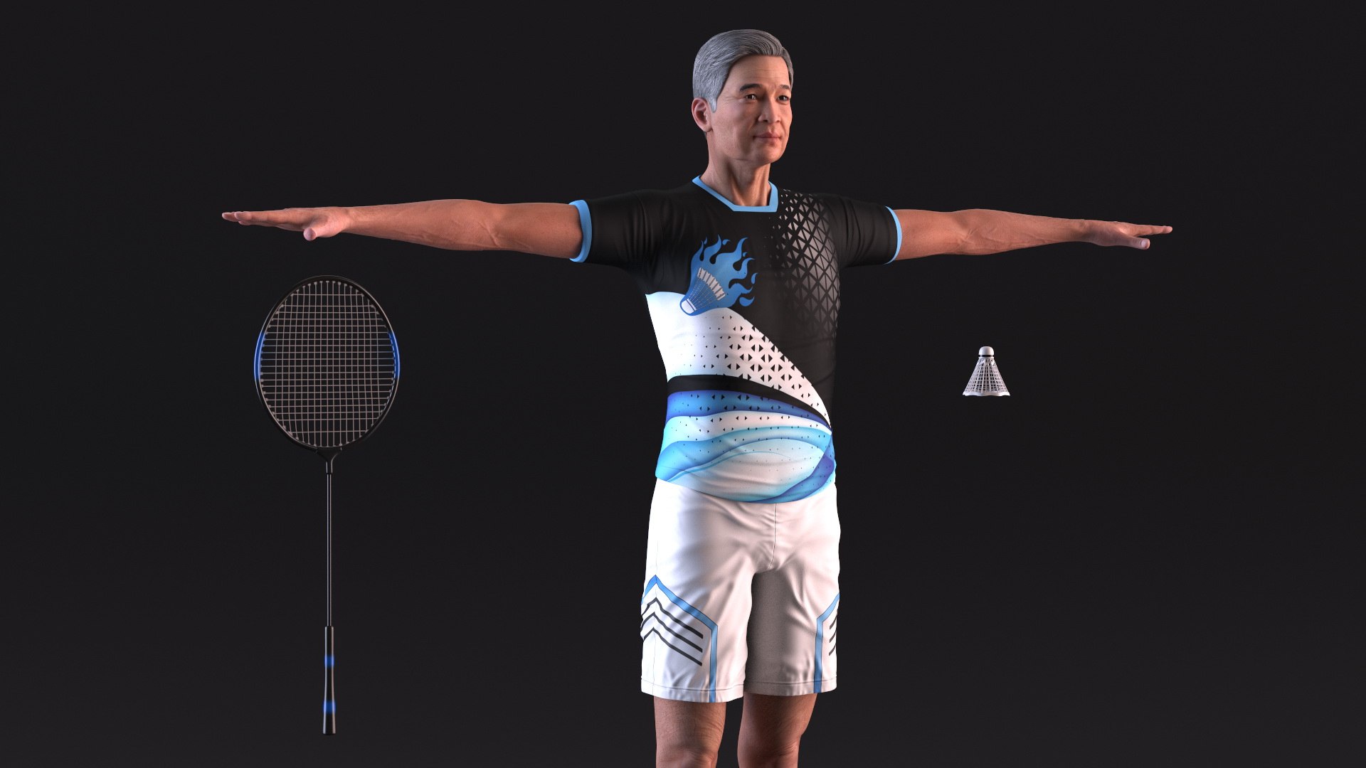 Asian Elderly Man Badminton Style T-pose model https://p.turbosquid.com/ts-thumb/p8/i3qQZT/lr/asianelderlymanbadmintonstyletposevray3dmodel013/jpg/1693978380/1920x1080/fit_q87/5654988ed0310671afbd53d097112445cb7dee2b/asianelderlymanbadmintonstyletposevray3dmodel013.jpg