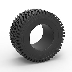3D Diecast Tractor tire 16 Scale 1 to 25 model