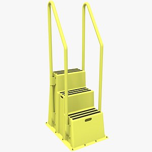 Yellow Step Ladders 3D model
