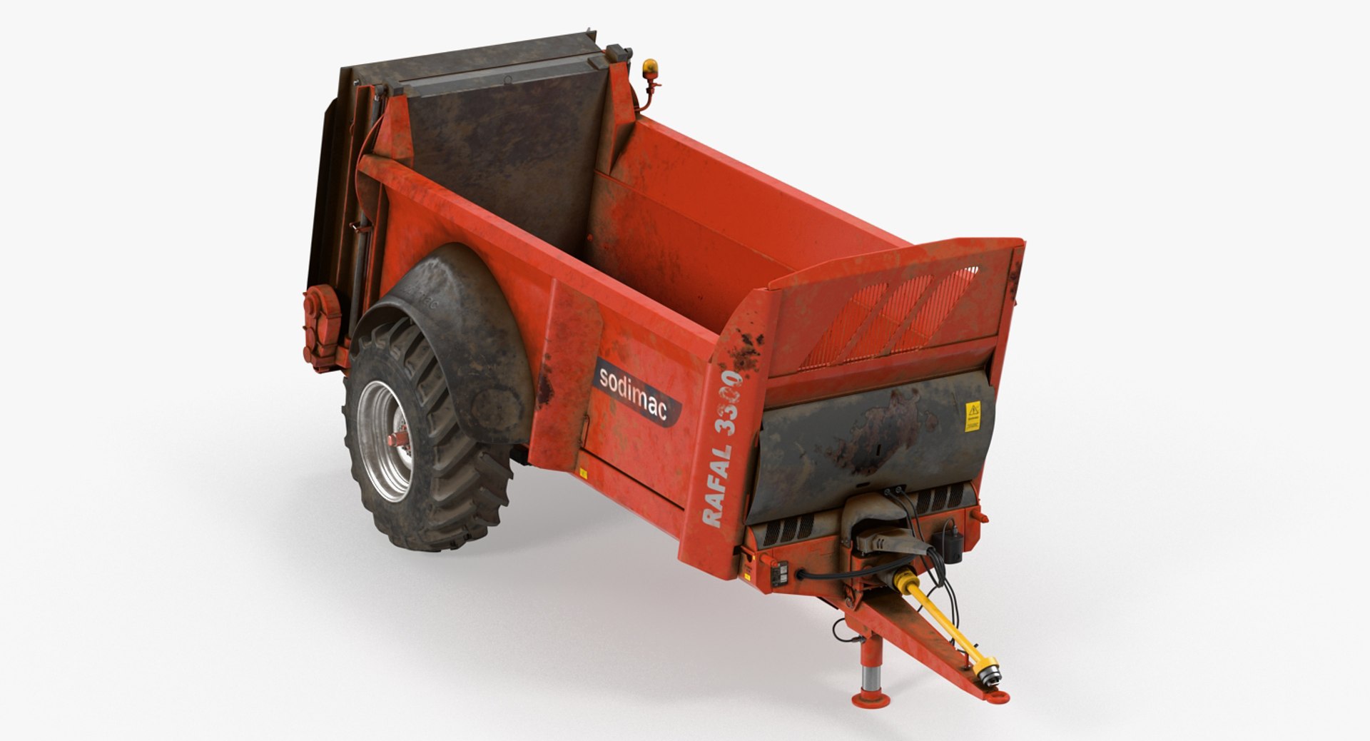 Sodimac Rafal 3300 Spreader Dirty Rigged 3D Model 3D model preview
