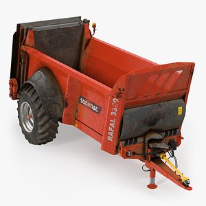 Sodimac Rafal 3300 Spreader Dirty Rigged 3D Model