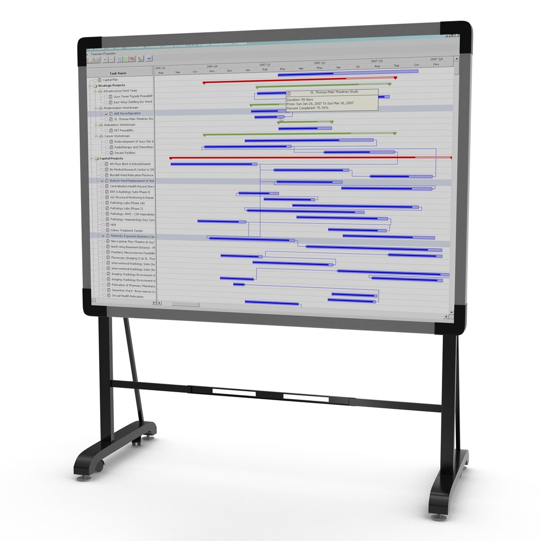 Interactive Whiteboard Mobile Stand 2 3D model preview