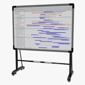interactive whiteboard mobile stand 3d obj