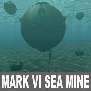 Mark VI Sea mine Model and Scene