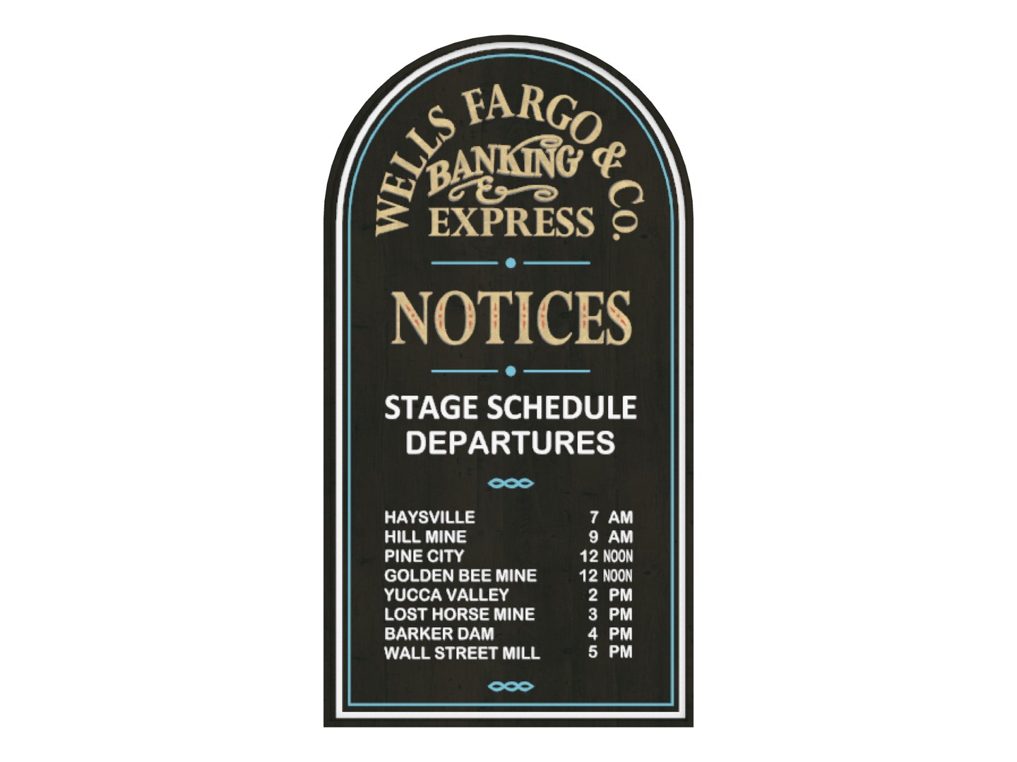 3D Model Vintage Wells Fargo Notice Board TurboSquid 2072495