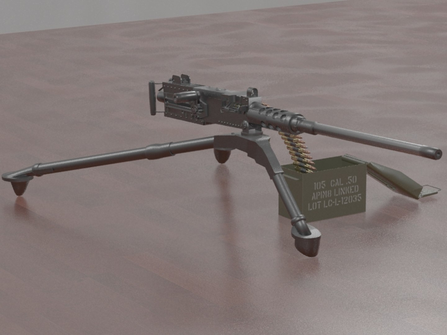 M2 Browning 3d Model