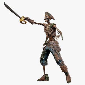 3D PIRATE SKELETON 1 B