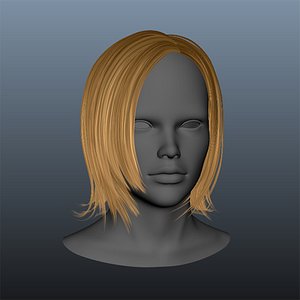 livre Cabelo de mulher com textura castanha grátis Modelo 3D - TurboSquid  1582356