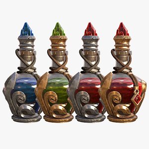 3D Health potion - 4 color