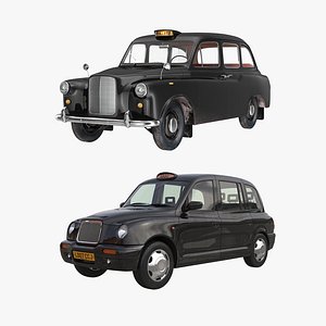 london cabs 3d model