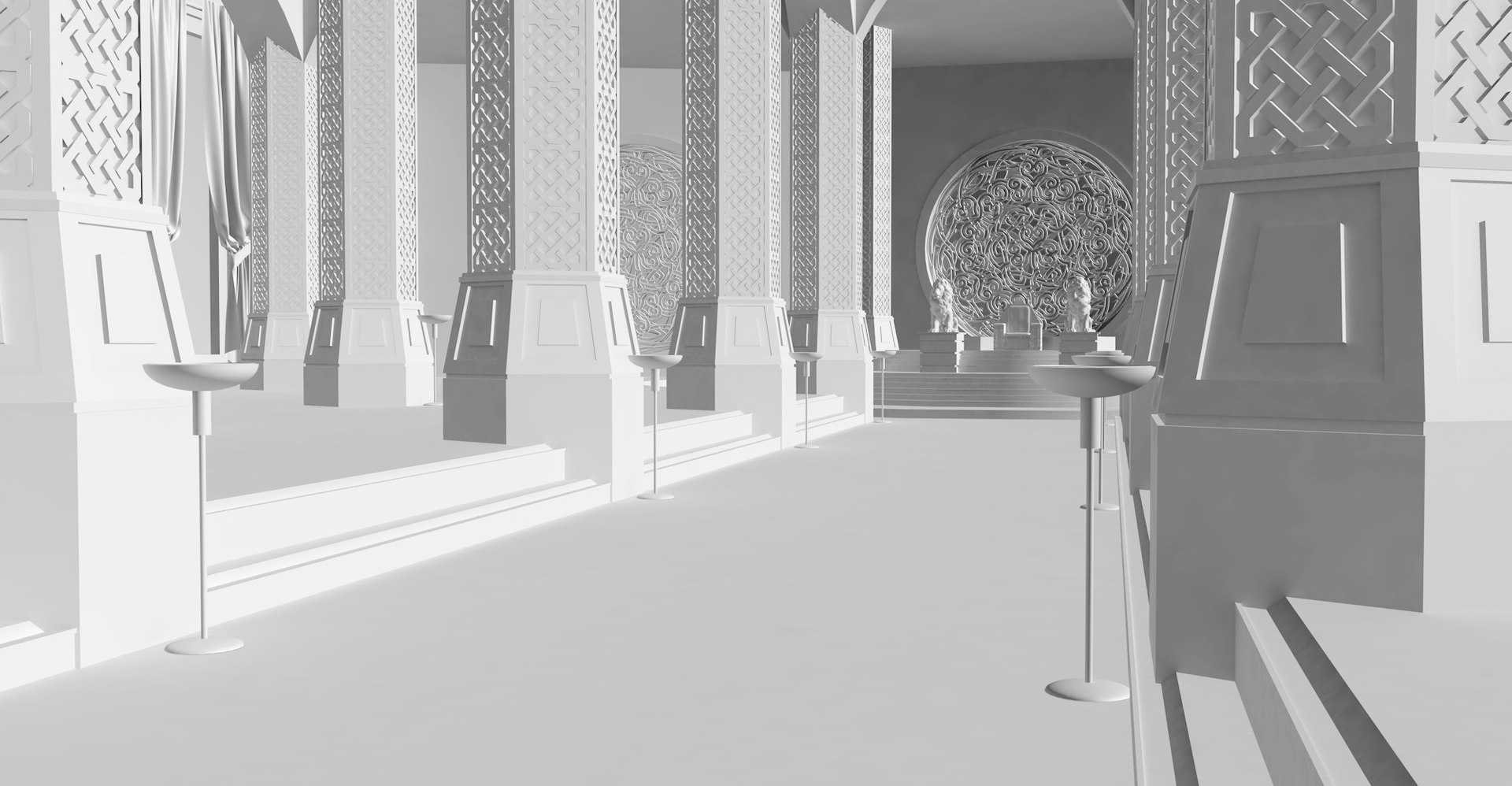 Royal Hall Interior Model - TurboSquid 1290734