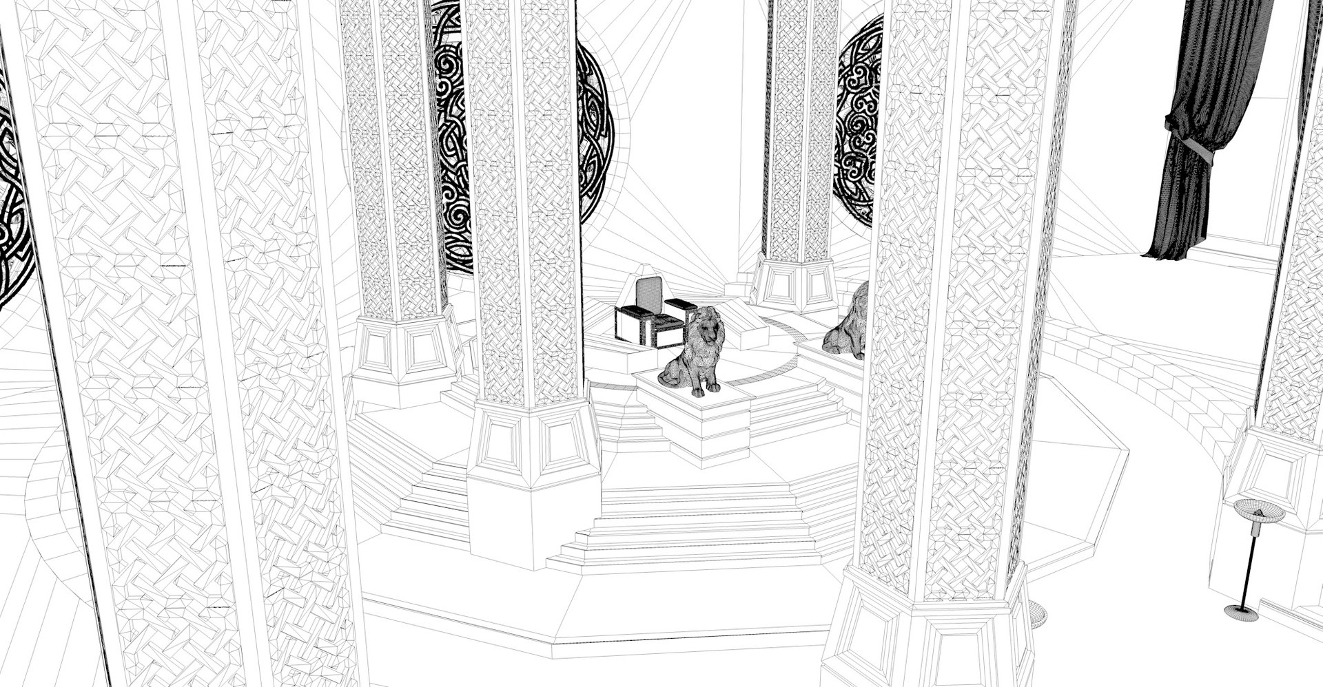 Royal Hall Interior Model - TurboSquid 1290734