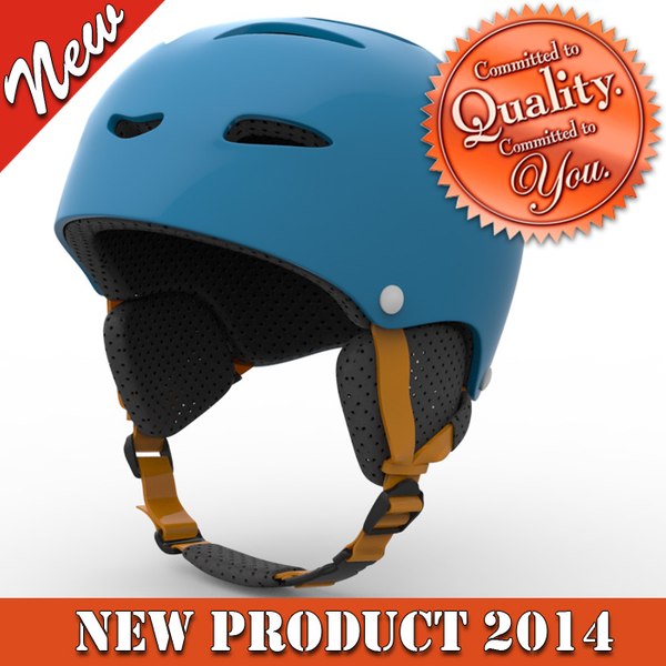 3d skiing helmet modeled