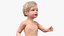Bambino di 1 anno con pannolino truccato