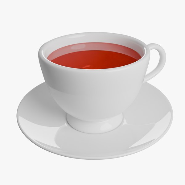 3D Tea Cup with Saucer 01