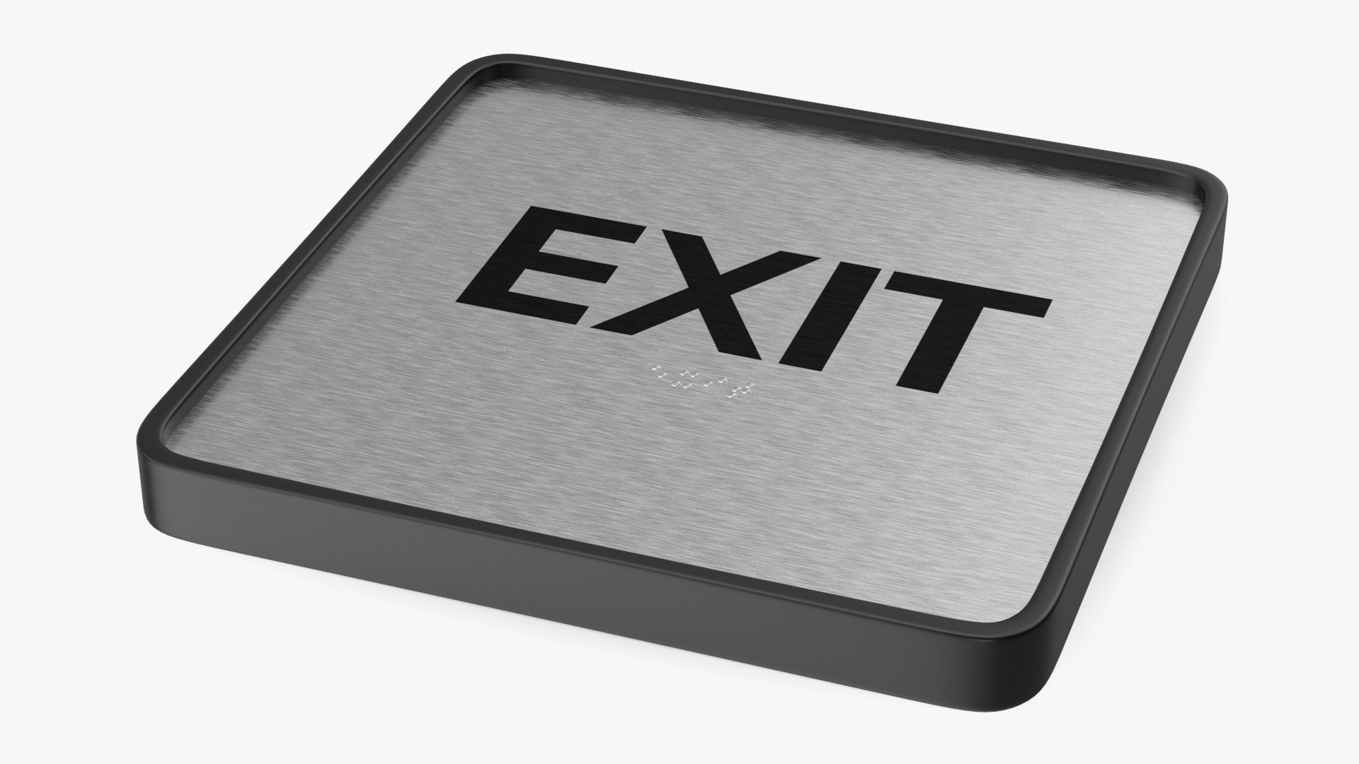 Exit Compliance Sign 3D model preview