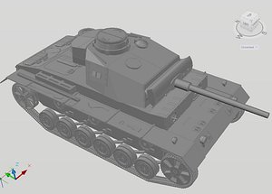 PzKpfw III Ausf L, German tank in AutoCAD