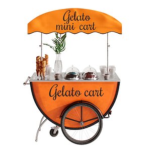 3D Gelato cart 2 orange