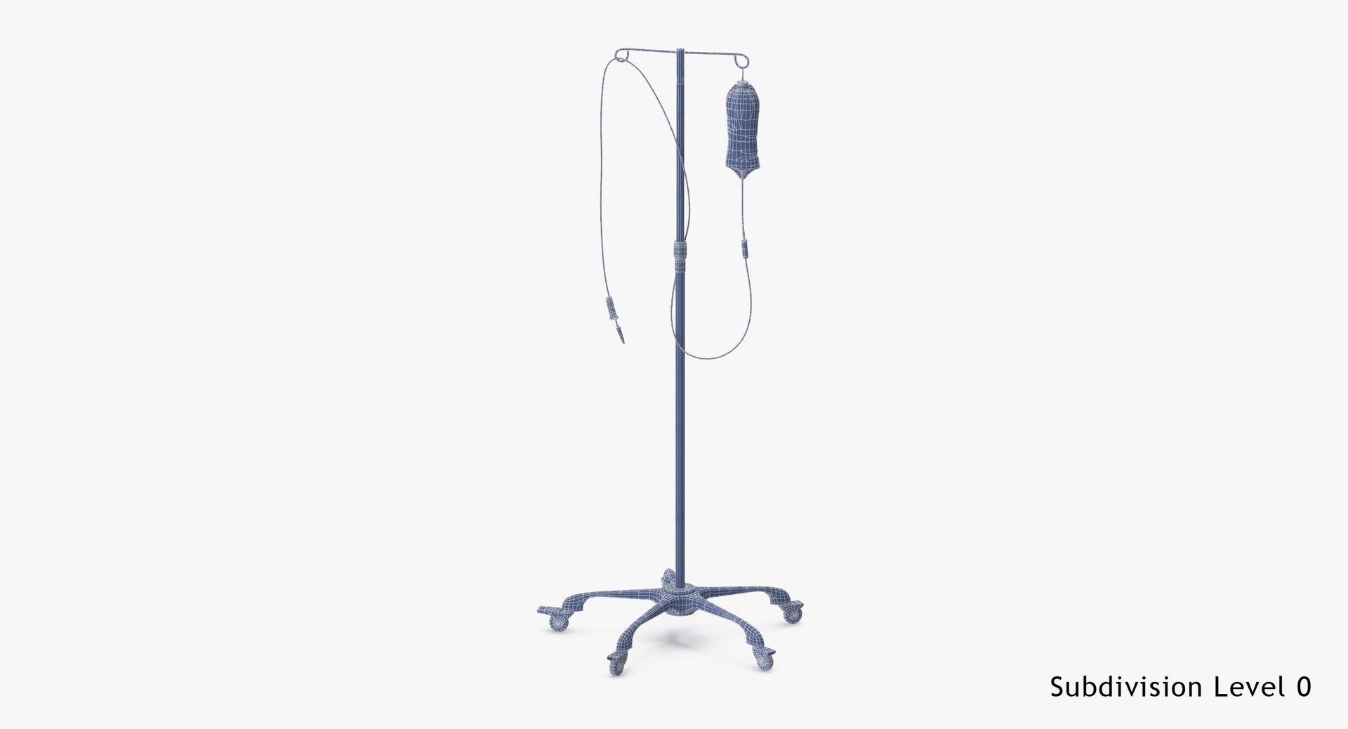 3d Model Hospital Iv Stand
