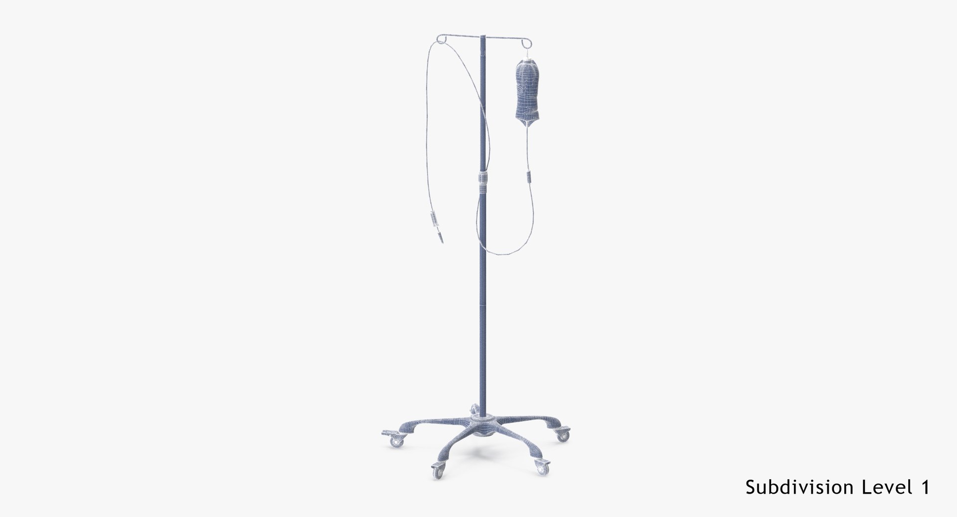 3d Model Hospital Iv Stand