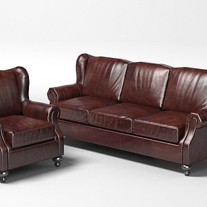3d henredon classic sofa model
