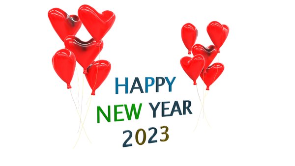 3D Happy New Year 2023 AR VR PBR