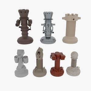 3D Military style chess