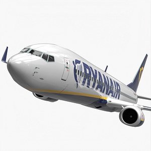 Ryanair Boeing 737-900 with Cabin and Doors Rigged for Maya