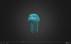 jellyfish fish cartoon 3d x