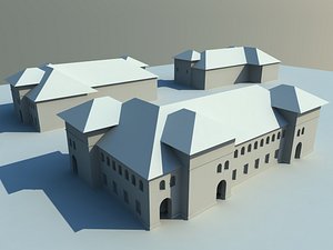 3d houses arc windows model