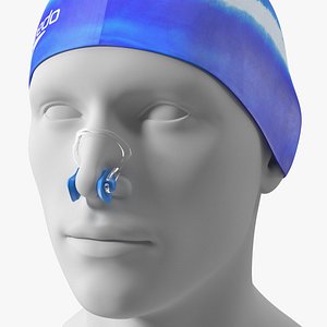 Nose Clip on Mannequin Blue 3D