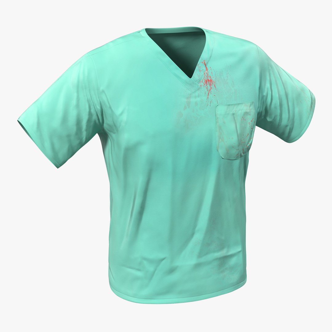 Surgeon Dress 20 with Blood 3D model preview