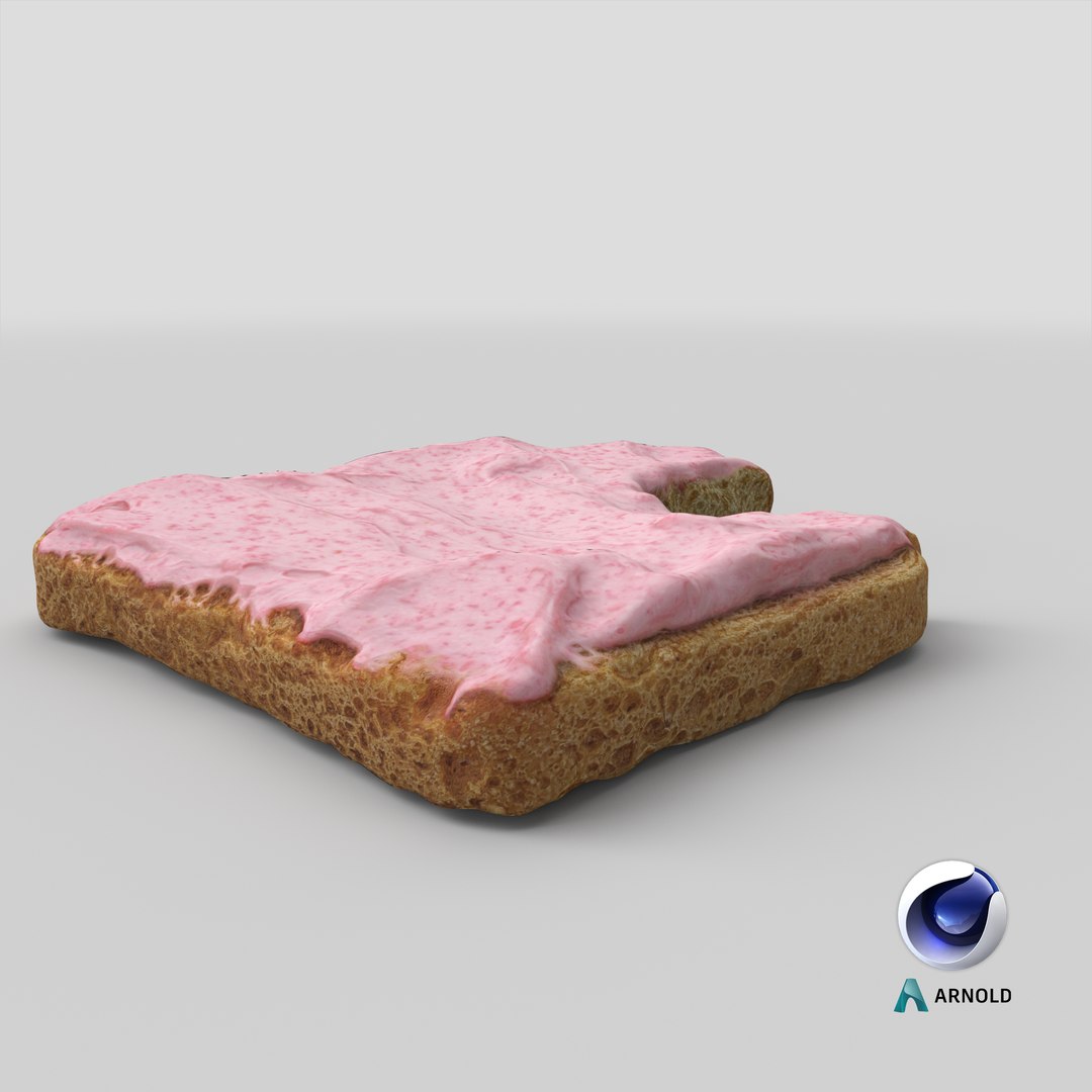 3D Model Toast With Caviar 01 Bitten - TurboSquid 2071829