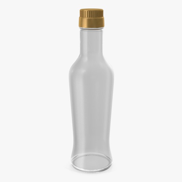 modelo 3d Botella de salsa con tapa dorada vacía - TurboSquid 2177461